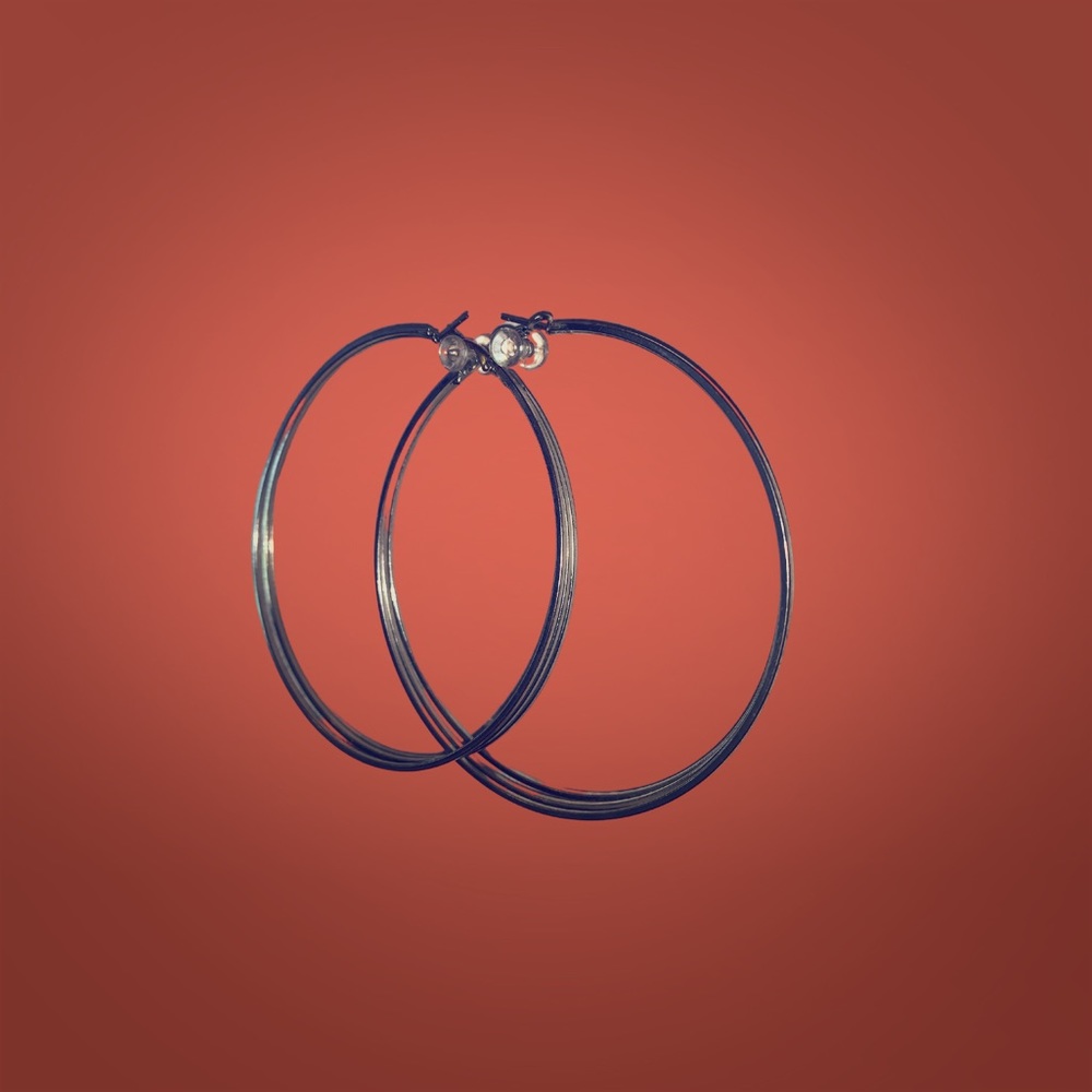 Big Silver Hoops